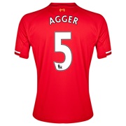 Liverpool Home Shirt 2013/14 with Agger 5 printing