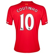 Liverpool Home Shirt 2013/14 with Coutinho 10 printing