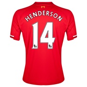 Liverpool Home Shirt 2013/14 with Henderson 14 printing