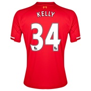 Liverpool Home Shirt 2013/14 with Kelly 34 printing