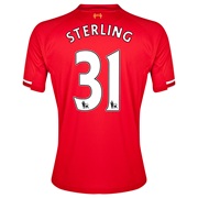 Liverpool Home Shirt 2013/14 with Sterling 31 printing