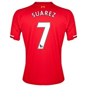 Liverpool Home Shirt 2013/14 with Suarez 7 printing