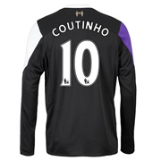 Liverpool Third Shirt 2013/14 - Long Sleeve with Coutinho 10 printing