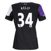 Liverpool Third Shirt 2013/14 - Womens with Kelly 34 printing