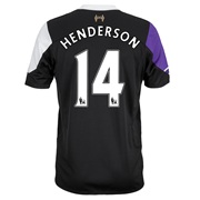 Liverpool Third Shirt 2013/14 with Henderson 14 printing