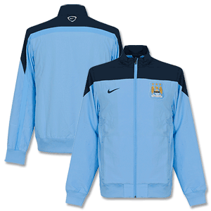 Man City Blue Squad Sideline Woven Jacket 2013 2014