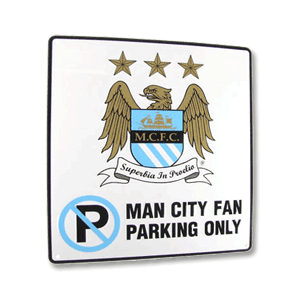 Man City 'No Parking' Metal Sign