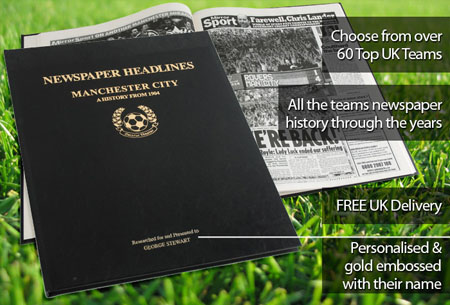 Man City Personalised Football Book