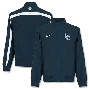 Man City Squad Sideline Woven Jacket 2013 2014 - Navy
