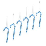 Manchester City 6 Pack of Candy Cane Ornaments