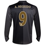 Manchester City Away Shirt 2013/14 - Long Sleeved with A.Negredo 9 printing