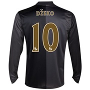Manchester City Away Shirt 2013/14 - Long Sleeved with Dzeko 10 printing