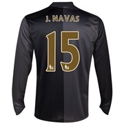Manchester City Away Shirt 2013/14 - Long Sleeved with J.Navas 15 printing