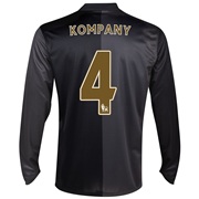 Manchester City Away Shirt 2013/14 - Long Sleeved with Kompany 4 printing