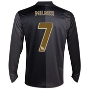 Manchester City Away Shirt 2013/14 - Long Sleeved with Milner 7 printing