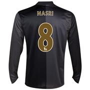 Manchester City Away Shirt 2013/14 - Long Sleeved with Nasri 8 printing