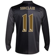 Manchester City Away Shirt 2013/14 - Long Sleeved with Sinclair 11 printing