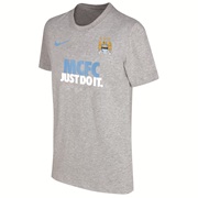 Manchester City Core Just Do It T-Shirt - Mens Grey