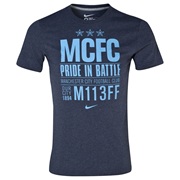 Manchester City Core Plus PIB T-Shirt - Mens Dk Blue
