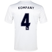 Manchester City Cup Away Shirt 2013/14  - Junior White with Kompany 4 printing