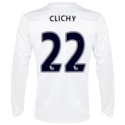 Manchester City Cup Away Shirt 2013/14 - Long Sleeved White with Clichy 22 printing