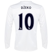 Manchester City Cup Away Shirt 2013/14 - Long Sleeved White with Dzeko 10 printing