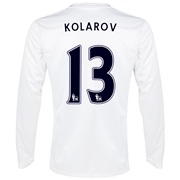 Manchester City Cup Away Shirt 2013/14 - Long Sleeved White with Kolarov 13 printing