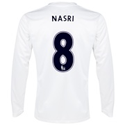 Manchester City Cup Away Shirt 2013/14 - Long Sleeved White with Nasri 8 printing