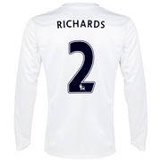 Manchester City Cup Away Shirt 2013/14 - Long Sleeved White with Richards 2 printing