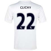 Manchester City Cup Away Shirt 2013/14 White with Clichy 22 printing