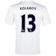 Manchester City Cup Away Shirt 2013/14 White with Kolarov 13 printing