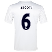 Manchester City Cup Away Shirt 2013/14 White with Lescott 6 printing