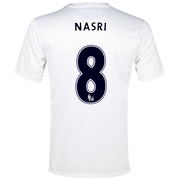 Manchester City Cup Away Shirt 2013/14 White with Nasri 8 printing