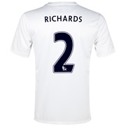 Manchester City Cup Away Shirt 2013/14 White with Richards 2 printing