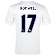 Manchester City Cup Away Shirt 2013/14 White with Rodwell 17 printing