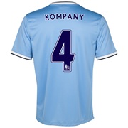 Manchester City Home Shirt 2013/14 - Junior with Kompany 4 printing