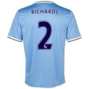 Manchester City Home Shirt 2013/14 - Junior with Richards 2 printing
