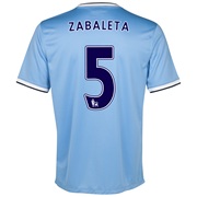 Manchester City Home Shirt 2013/14 - Junior with Zabaleta 5 printing