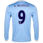 Manchester City Home Shirt 2013/14 - Long Sleeved with A.Negredo 9 printing