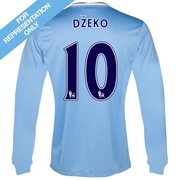 Manchester City Home Shirt 2013/14 - Long Sleeved with Dzeko 10 printing