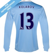 Manchester City Home Shirt 2013/14 - Long Sleeved with Kolarov 13 printing