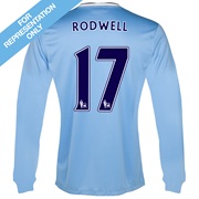 Manchester City Home Shirt 2013/14 - Long Sleeved with Rodwell 17 printing