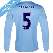 Manchester City Home Shirt 2013/14 - Long Sleeved with Zabaleta 5 printing