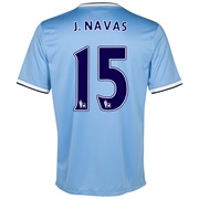 Manchester City Home Shirt 2013/14 - Womens with J.Navas 15 printing