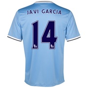 Manchester City Home Shirt 2013/14 - Womens with Javi Garcia 14 printing