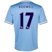 Manchester City Home Shirt 2013/14 - Womens with Rodwell 17 printing