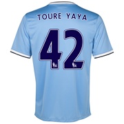 Manchester City Home Shirt 2013/14 - Womens with Toure Yaya 42 printing