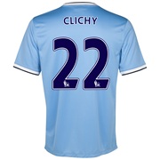 Manchester City Home Shirt 2013/14 with Clichy 22 printing
