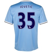 Manchester City Home Shirt 2013/14 with Jovetic 35 printing