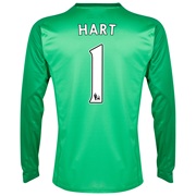 Manchester City Option 1 Goalkeeper Shirt 2013/14 - Green with Hart 1 printing